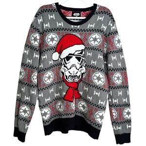 Think Geek Star Wars Storm Trooper Christmas Holiday Sweater Size 2X XXL